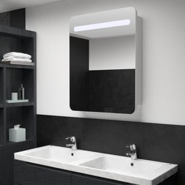 Vidaxl Kupaonski ormarić s ogledalom i LED rasvjetom, 60 x 11 x 80 cm
