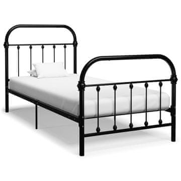 Vidaxl Okvir za krevet Crni metal 100 x 200 cm