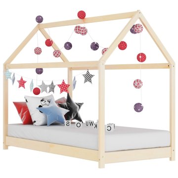 Vidaxl Okvir za dječji krevet od punog borovog drva 70 x 140 cm
