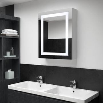 Vidaxl Kupaonski ormarić s ogledalom i LED rasvjetom, 50 x 13 x 70 cm
