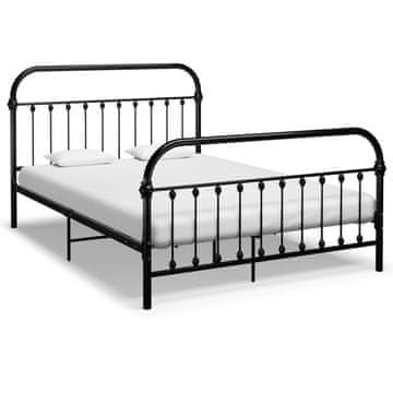 Vidaxl Okvir za krevet Crni metal 160 x 200 cm