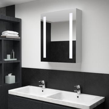 Vidaxl Kupaonski ormarić s ogledalom i LED rasvjetom, 50 x 13 x 70 cm