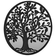 Vidaxl Ogledalo crno 60x2,5 cm željezno okruglo za unutarnju upotrebu