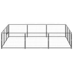 Vidaxl Kavez za pse crni 9 m² čelični