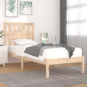 Vidaxl Okvir za krevet od punog borovog drva 90x190 cm za jednu osobu