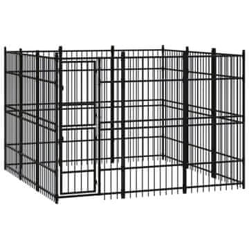 Vidaxl Vanjski kavez za pse čelični 8,29 m²