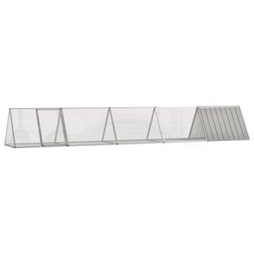 Vidaxl Kavez za zečeve sivi 504,5 x 80,5 x 71 cm čelik