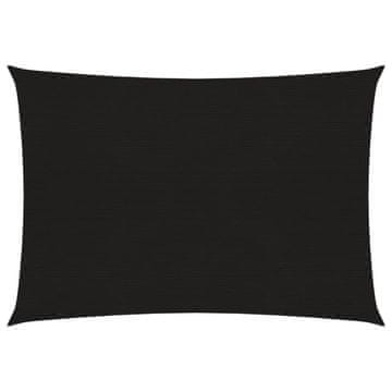 Vidaxl Jedro za sjenu, 160 g/m², crno, 4x5 m, HDPE