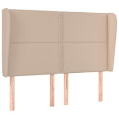 Vidaxl Uzglavlje s ušima boja cappuccina 147x23x118/128cm umjetna koža