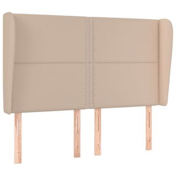 Vidaxl Uzglavlje s ušima boja cappuccina 147x23x118/128cm umjetna koža