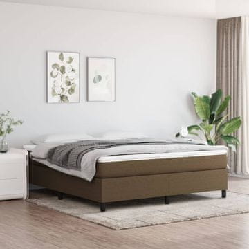 Vidaxl Okvir kreveta bez madraca tamnosmeđi 180x200 cm tkanina