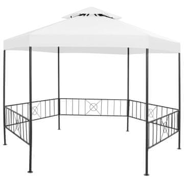 Vidaxl Vrtna sjenica 323 x 275 x 265 cm bijela 180 g/m²