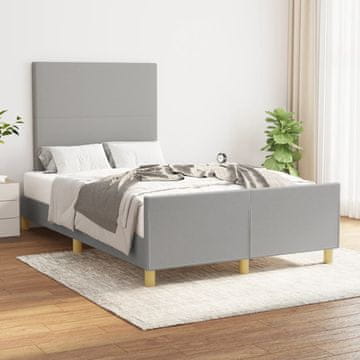 Vidaxl Okvir kreveta bez madraca svijetlo sivi 120x200 cm presvučen tkaninom
