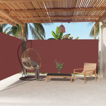 Vidaxl Uvlačiva bočna tenda za terasu smeđa 180 x 600 cm