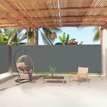 Vidaxl Rolo bočna tenda antracit 200 x 1000 cm