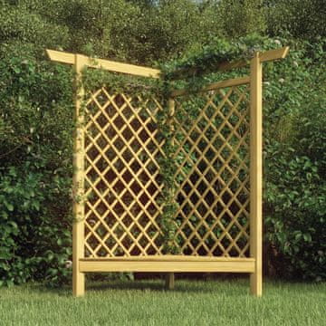 Vidaxl Kutna pergola s klupom 166x81x174 cm impregnirani bor