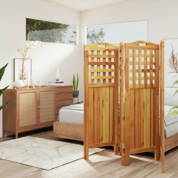 Vidaxl Pregrada za sobu s 4 panela, 162 x 2 x 115 cm, masivno drvo akacije