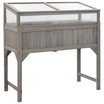 Vidaxl Podignuti hladni okvir 110x54x120 cm Masivno drvo jele