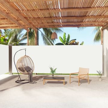 Vidaxl Uvlačna bočna tenda krem boje 200 x 1000 cm