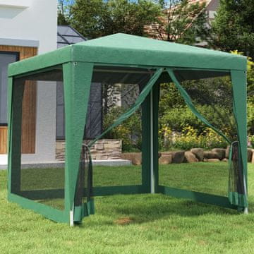 Vidaxl Mrežasti šator s 4 stijenke zeleni 2,5 x 2,5 m HDPE