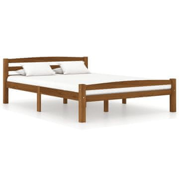 Vidaxl Okvir za krevet boje meda, masivni borov drvo 120 x 200 cm