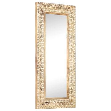Vidaxl Ogledalo s ručno rezbarenim okvirom, 110x50x2,6 cm, drvo manga