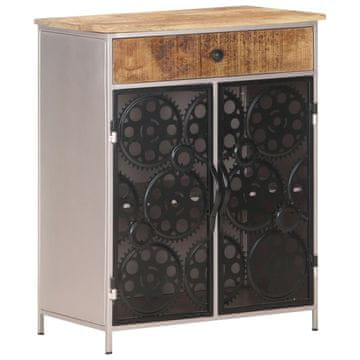 Vidaxl Komoda 60x35x75 cm neobrađeno drvo manga i željezo