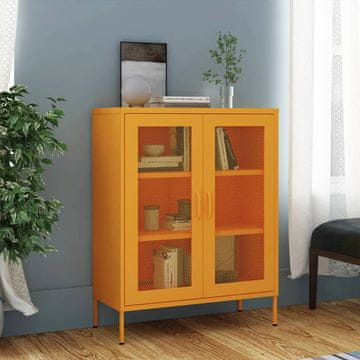 Vidaxl Ormarić senf žuti 80x35x101,5 cm čelik