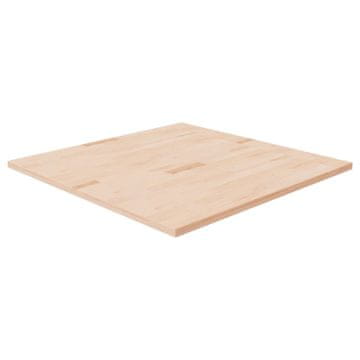 Vidaxl Četvrtasta stolna ploča 90 x 90 x 2,5 cm netretirana hrastovina