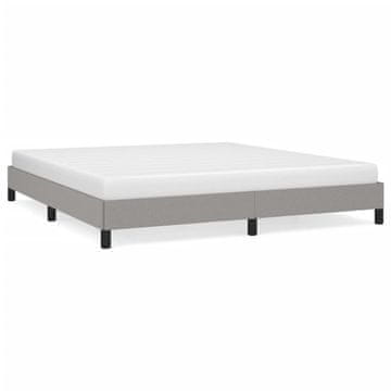 Vidaxl Okvir kreveta bez madraca svijetlo sivi 160x200 cm presvučen tkaninom