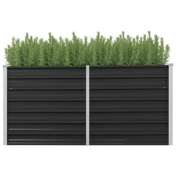 Vidaxl Uzdignuta žardinjera antracit 160x40x77 cm pocinčani čelik