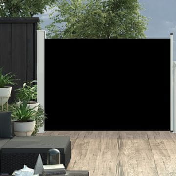Vidaxl Uvlačna bočna tenda za terasu 100 x 500 cm Crna