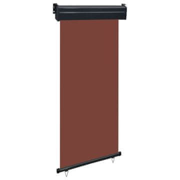 Vidaxl Bočna tenda za balkon 100 x 250 cm smeđa