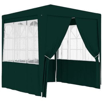 Vidaxl Šator za zabave sa stranicama, 2,5 x 2,5 m, zeleni, 90 g/m²