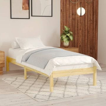 Vidaxl Okvir za krevet od punog drva 75x190 cm za jednu osobu
