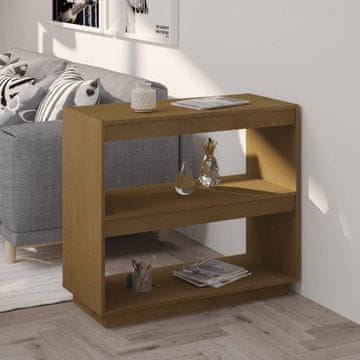 Vidaxl Biblioteka boje meda 80x35x71 cm borovina