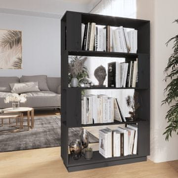 Vidaxl Biblioteka/Pregrada siva 80x25x132 cm borovina