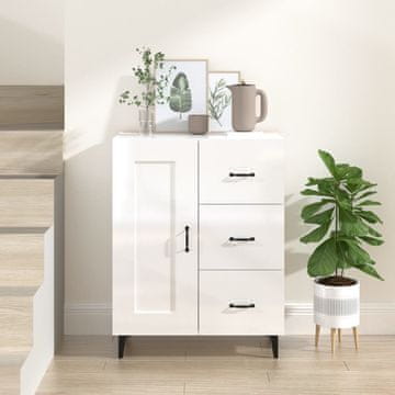 Vidaxl Ormarić, bijeli, sjajni, 69,5 x 34 x 90 cm, materijal na bazi drva