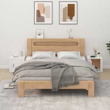 Vidaxl Noćni ormarići, set od 2, bijeli, visoki sjaj, 50x39x47 cm