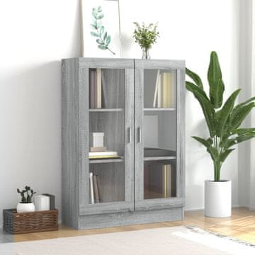 Vidaxl Vitrina, sivi hrast sonoma, 82,5 x 30,5 x 115 cm