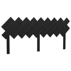 Vidaxl Uzglavlje za krevet Crno 178x3x80,5 cm od masivne borovine