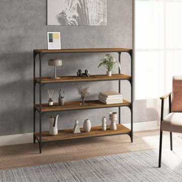 Vidaxl Biblioteka dimljena hrastovina 100x33x100 cm