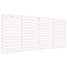 Vidaxl Zidno uzglavlje bijelo 206x3x91,5 cm od masivne borovine