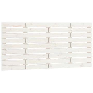 Vidaxl Zidno uzglavlje bijelo 141x3x63 cm od masivne borovine