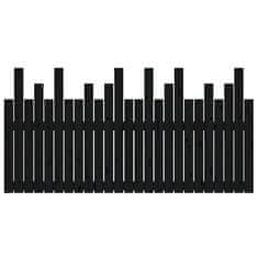 Vidaxl Uzglavlje za krevet Crno 159,5x3x80 cm od masivne borovine