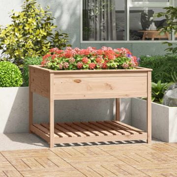 Vidaxl Žanjica s policom 111,5x111,5x81 cm Masivno borovo drvo