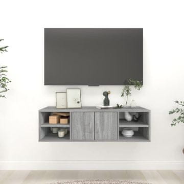 Vidaxl Zidna polica, siva sonoma hrast, 102 x 30 x 29 cm