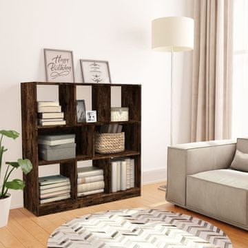Vidaxl Biblioteka dimljeni hrast 97,5x29,5x100 cm