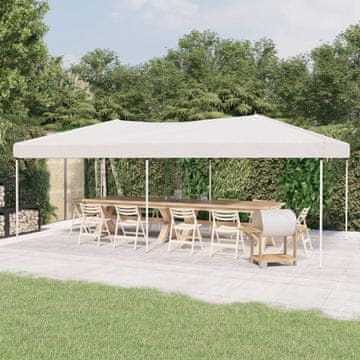 Vidaxl Sklopivi šator za zabave bijeli 3x6 m