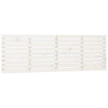 Vidaxl Zidno uzglavlje bijelo 166x3x63 cm od masivne borovine